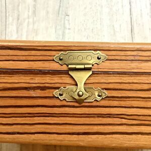 Vintage Japan Wood Jewelry Box Trinket Signed Exotic Wood